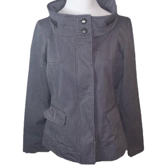 Candie’s Pinstripe Jacket with Hood - Picture 1 of 4